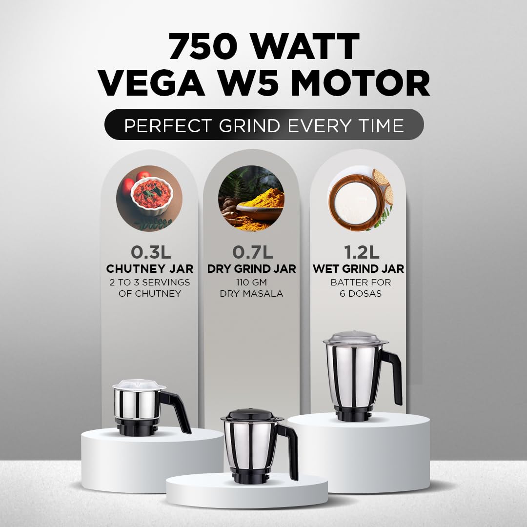 Preethi Mixer Grinder - Peppy 750 Watts