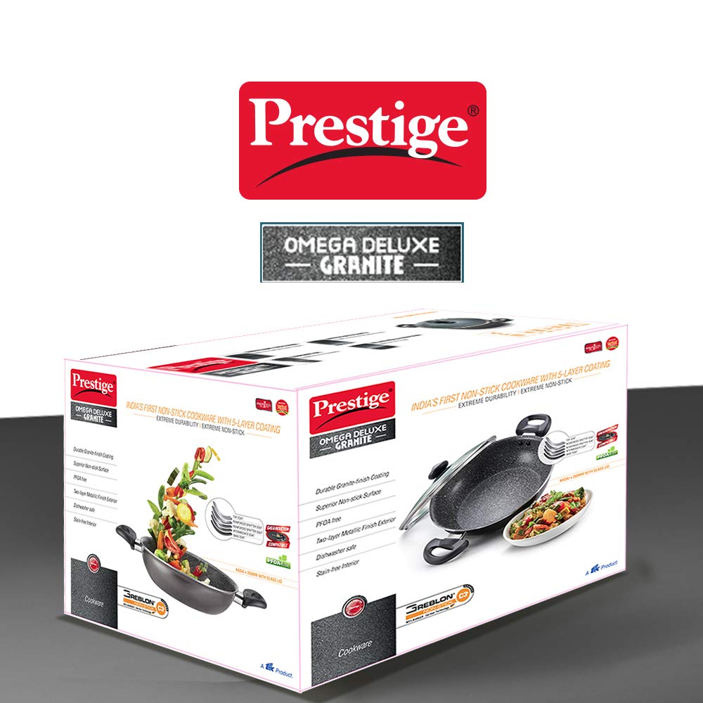 Prestige Omega Deluxe Granite Kadai (All Sizes)