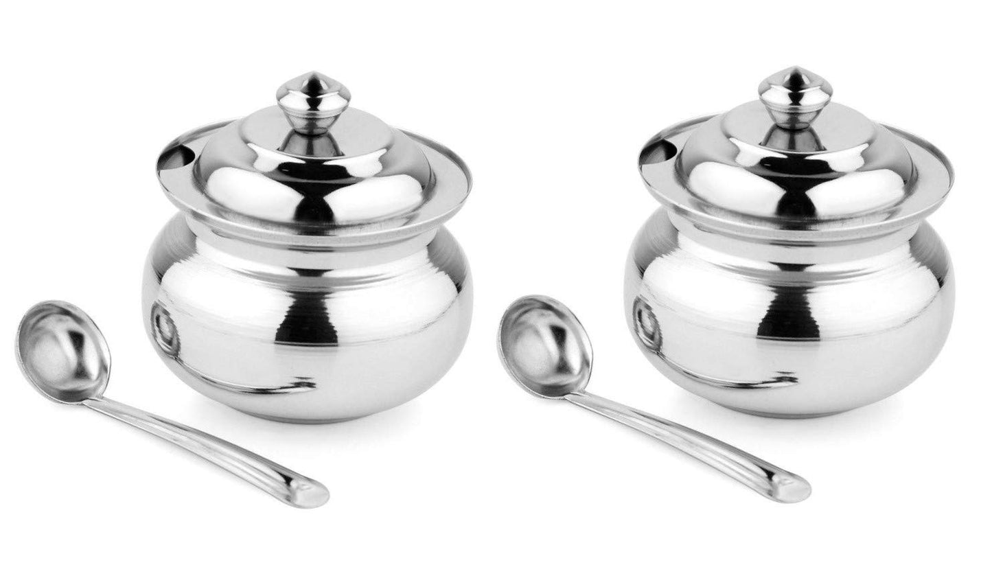 Stainless Steel Multipurpose Ghee Pot, Pickle Container - 300 ml