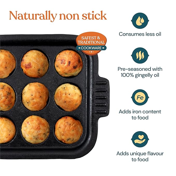 Cast Iron Paniyaram Pan