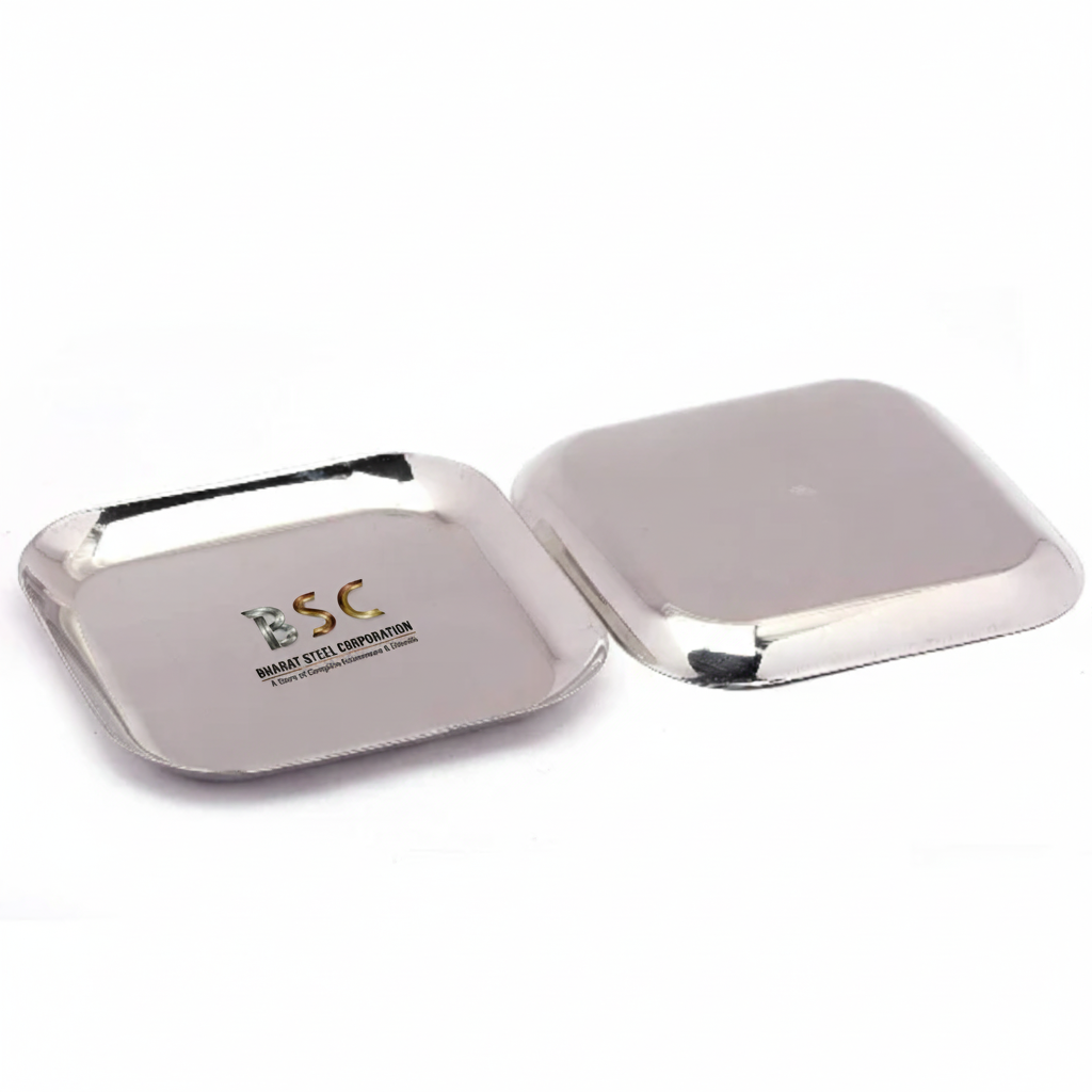 Stainless Steel Square Shape Quarter Size Platter (All Sizes)