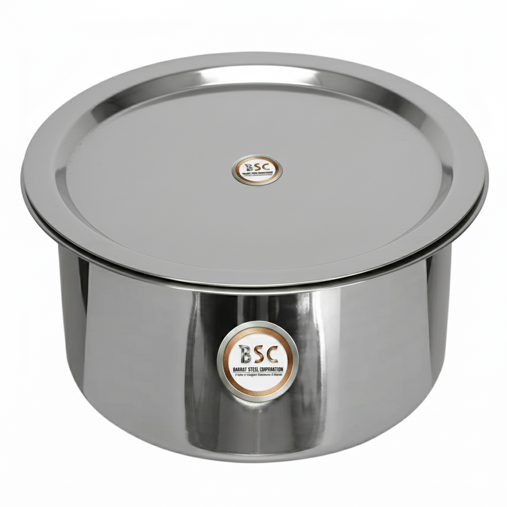 Stainless Steel Heavy Guage Tope with lid (All Sizes)