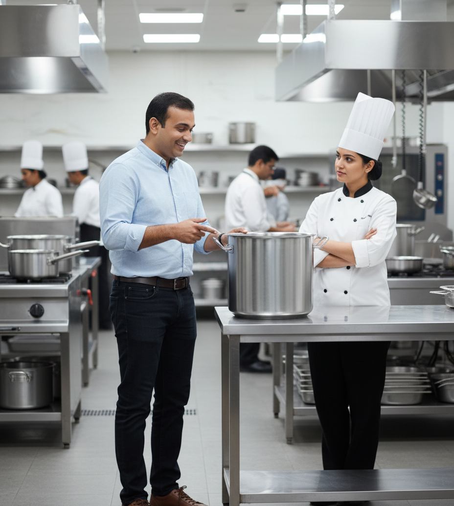 Commercial Stainless Steel Full Height Stock Pot Premium Cookware