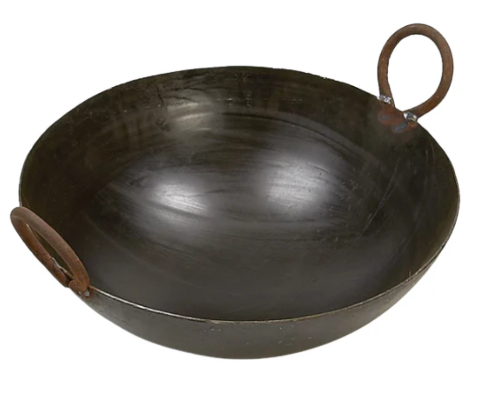 Commercial Iron Kadai with Riveted Handles (All Sizes)