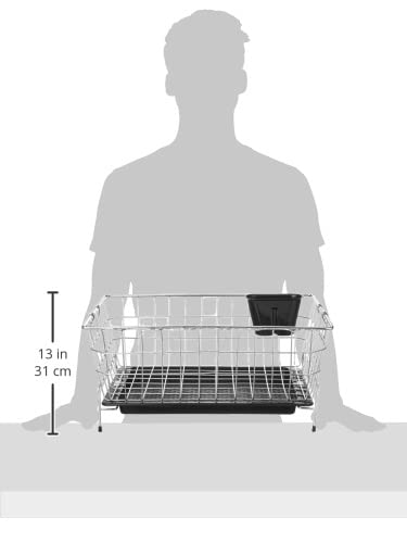 Stainless Steel Dish Drainer Tokra with Drain Tray + Cutlery Stand