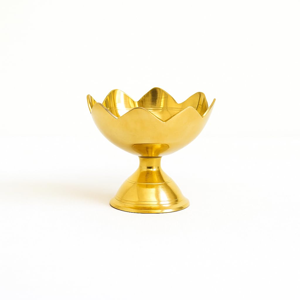Brass Lotus Oil Diya Lamp
