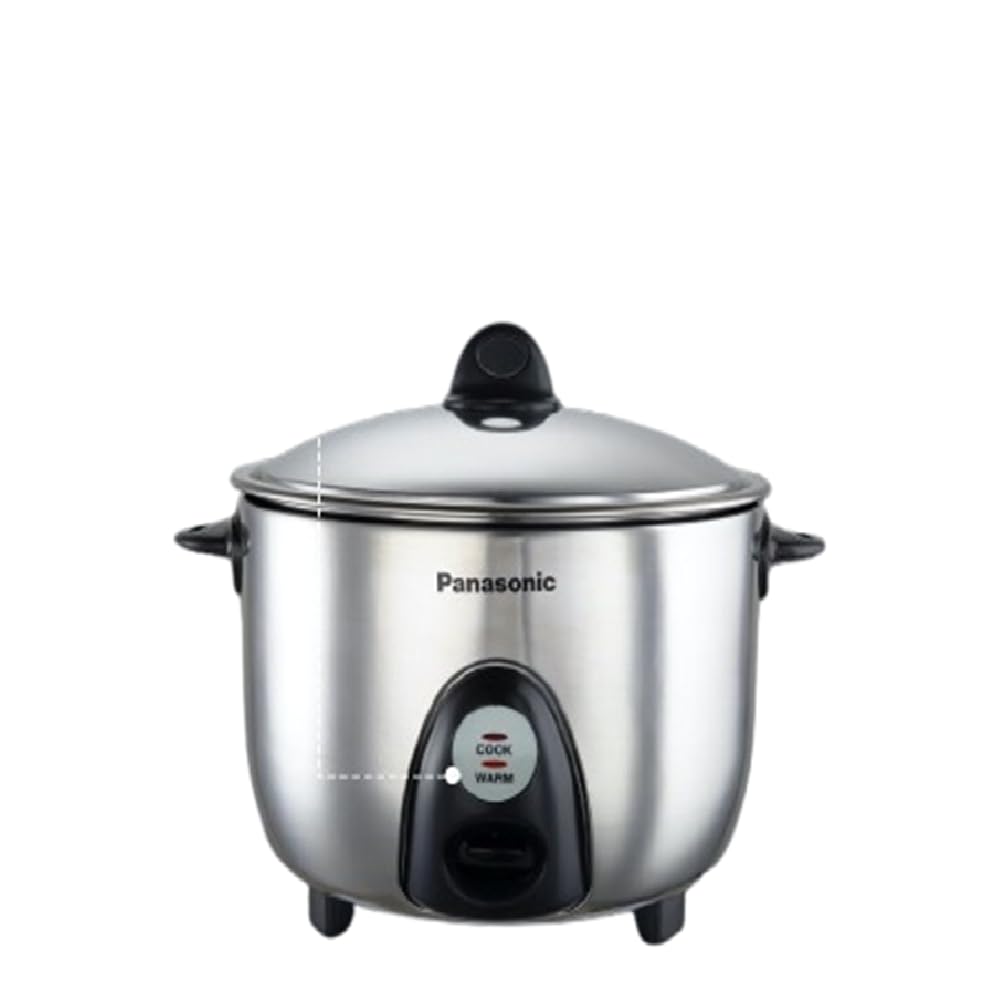 Panasonic SR-G18(SUS) I 660 Watts I Fully 304 Stainless Steel Automatic Electric Rice Cooker 1.8 Litres (1kg Capacity) |3 Layer Stainless Steel Clad Pan, Lid and Plate