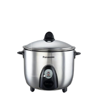 Panasonic SR-G18(SUS) I 660 Watts I Fully 304 Stainless Steel Automatic Electric Rice Cooker 1.8 Litres (1kg Capacity) |3 Layer Stainless Steel Clad Pan, Lid and Plate
