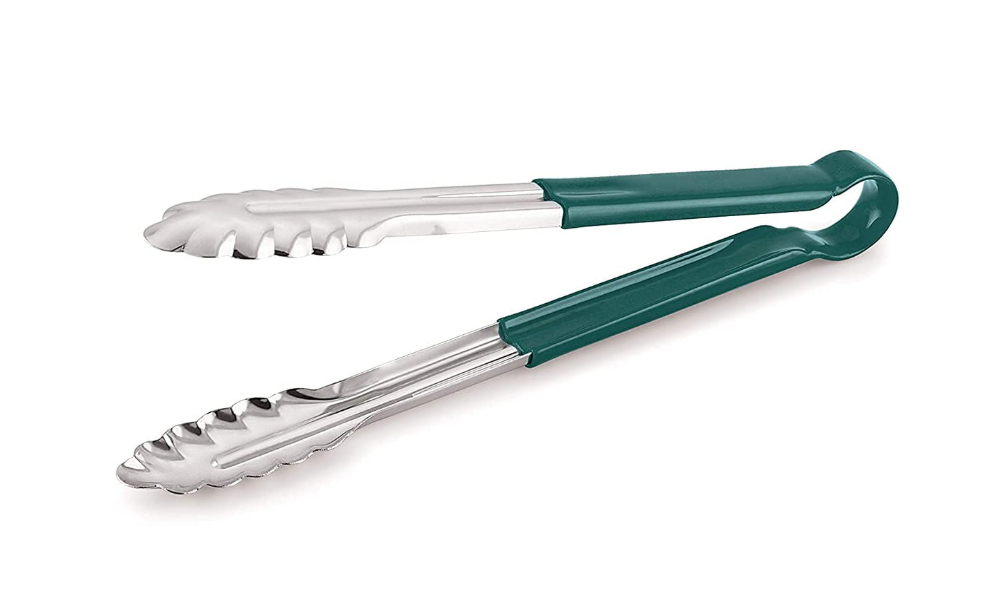 Stainless Steel Green Vinyl Coated Utility Tong 23 cm Long