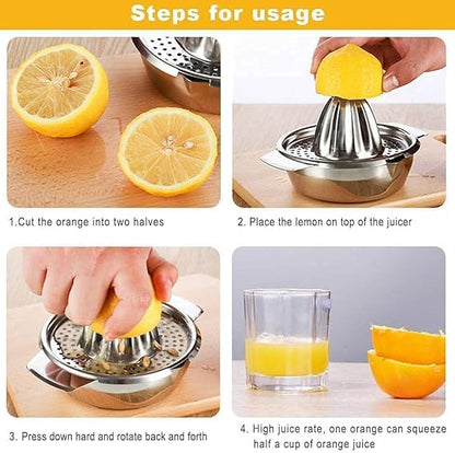 Hand Fruit Press Juicer with Built-in Strainer