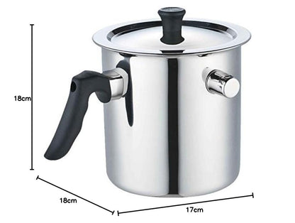 JVL Stainless Steel Double Wall Milk Boiler Storage with Single Bakelite Handle (1.5 Litre)