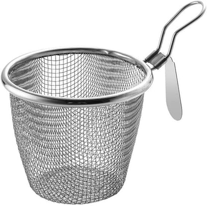 SS Fine Deep Fry Mesh Strainer with Handle (Mini)