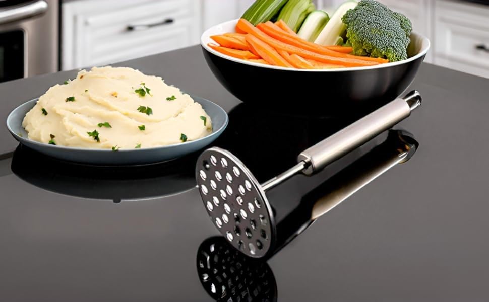Full Stainless Steel Potato Masher Vegetable Masher or Pav Bhaji Masher