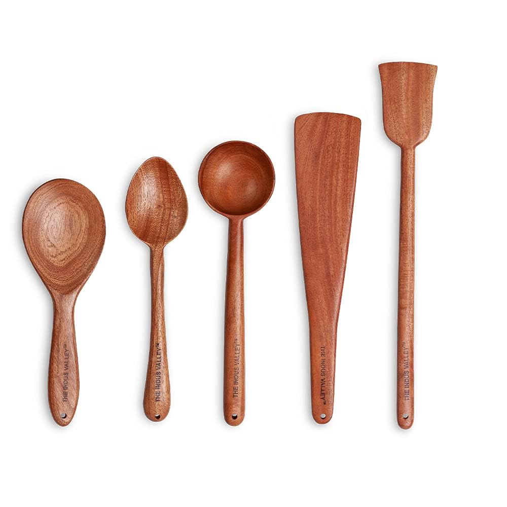 Wooden Serving Spoons Set