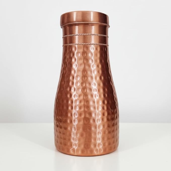 Copper Water Bottle with Inbuilt Glass 1000ml
