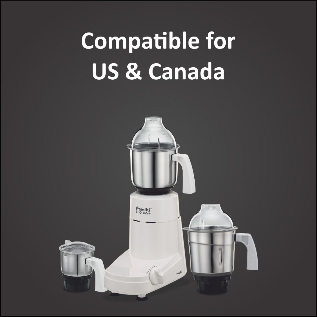 Preethi Eco Plus Mixer Grinder 110 volts (for USA/Canada)