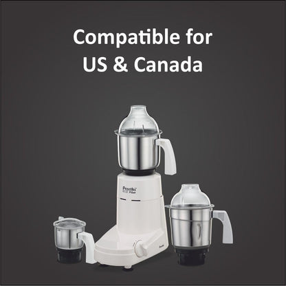 Preethi Eco Plus Mixer Grinder 110 volts (for USA/Canada)