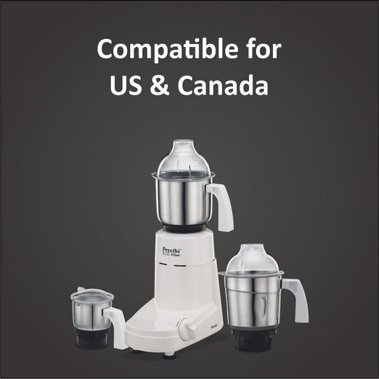 Preethi Eco Plus Mixer Grinder 110 volts (for USA/Canada)