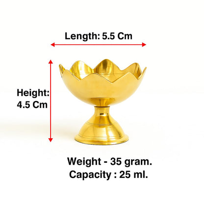 Brass Lotus Oil Diya Lamp