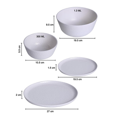 White 20 pcs Melamine Dinner Set