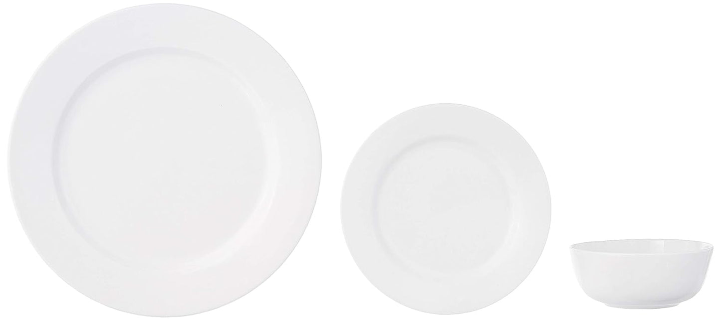 Plain White Melamine Dinner Set