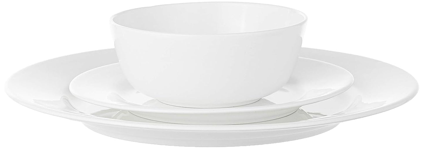 Plain White Melamine Dinner Set