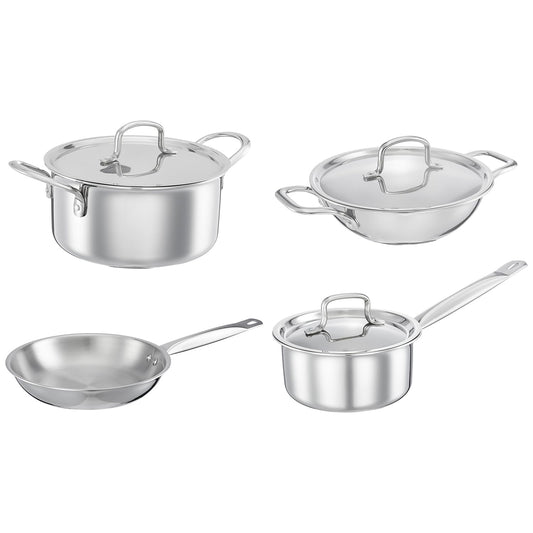 Stainless Steel Triply Cookware Set 4pcs Set
