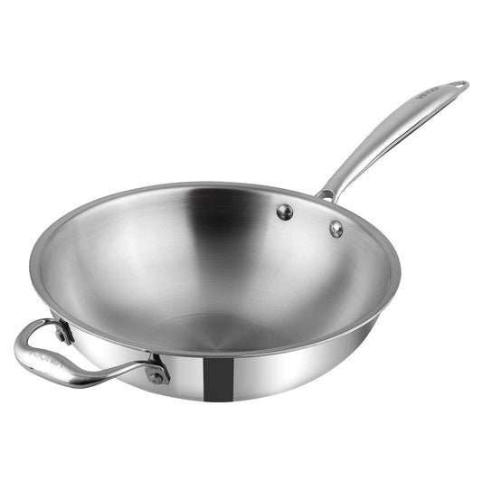 Vinod Stainless Steel Triply Wok