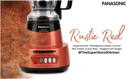 Panasonic Heavy Duty Mixer Grinder For Kitchen MX-AV425 (Rustic Red) Elements Series Powerful 1500W (MMLW) 4 Jar (Three-304 Stainless Steel & 1Juicer Extractor Jar) |5 Years Motor Warranty