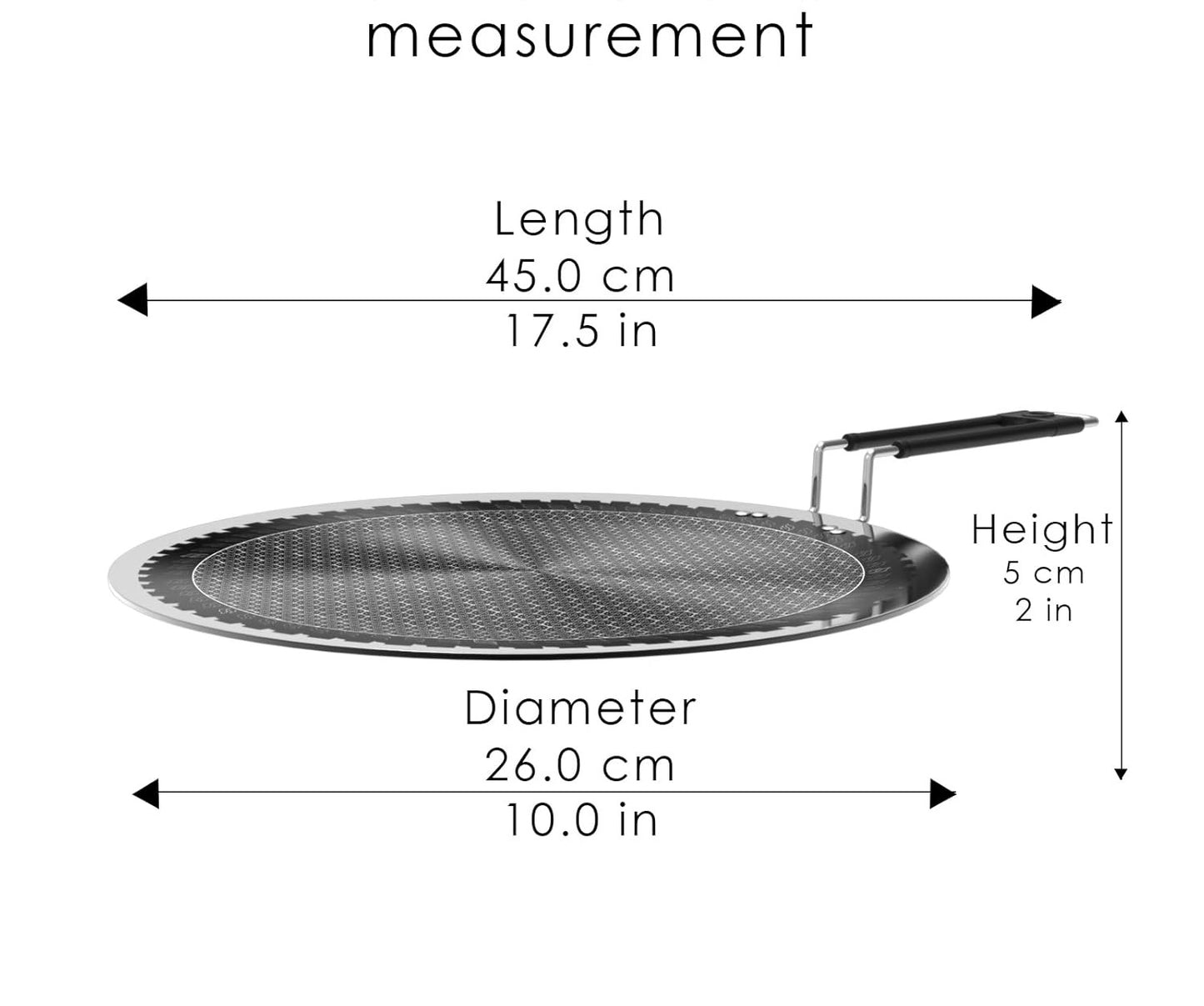 Triply Stainless Steel Tawa with Non-stock Coating for Roti and Dosa, Chapati Tawa, Induction & Gas Compatible