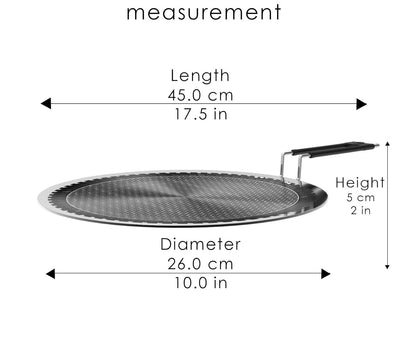 Triply Stainless Steel Tawa with Non-stock Coating for Roti and Dosa, Chapati Tawa, Induction & Gas Compatible