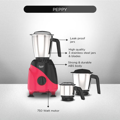 Preethi Mixer Grinder - Peppy 750 Watts