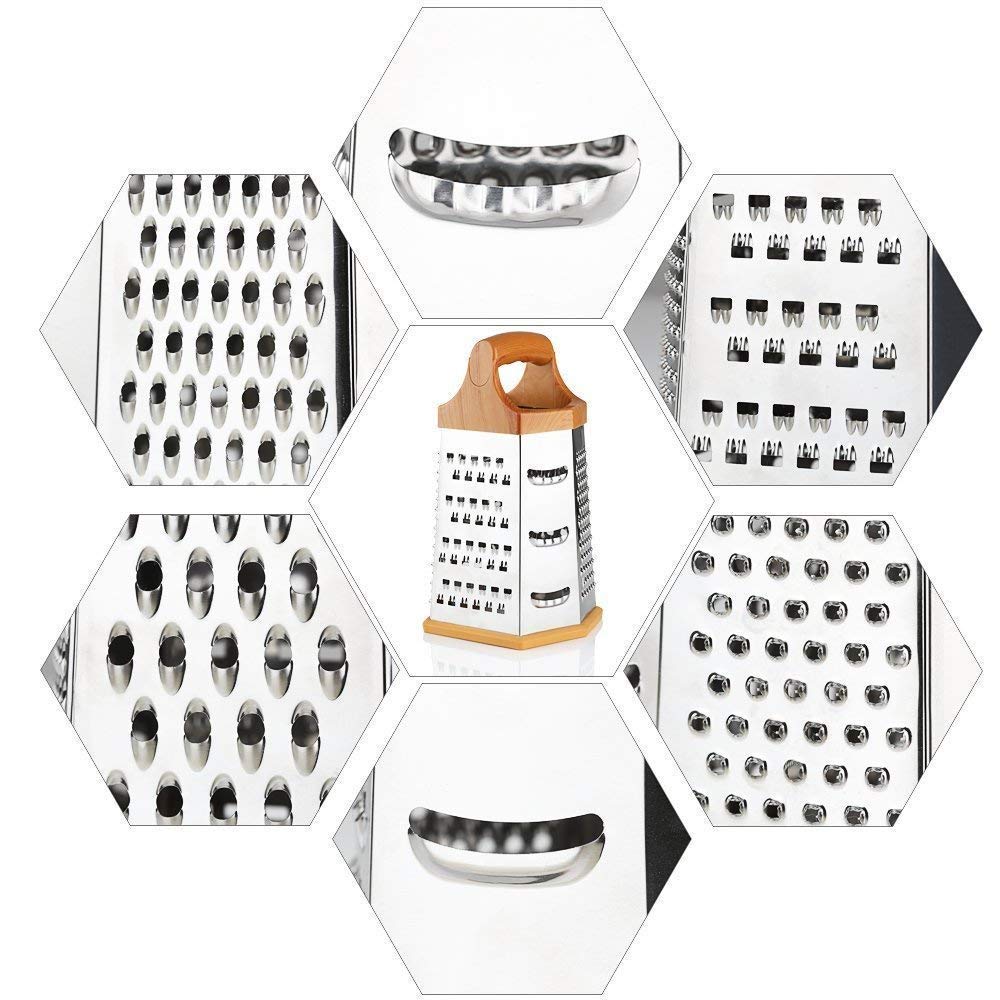 Box Grater - Stainless Steel with 6 Sides