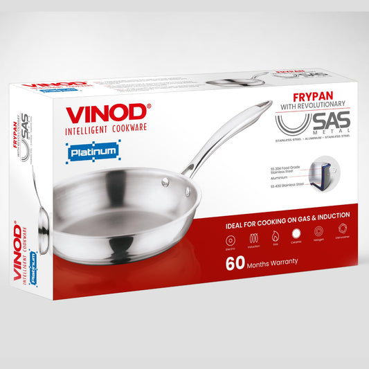 Vinod Stainless Steel Fry pan (All Sizes)