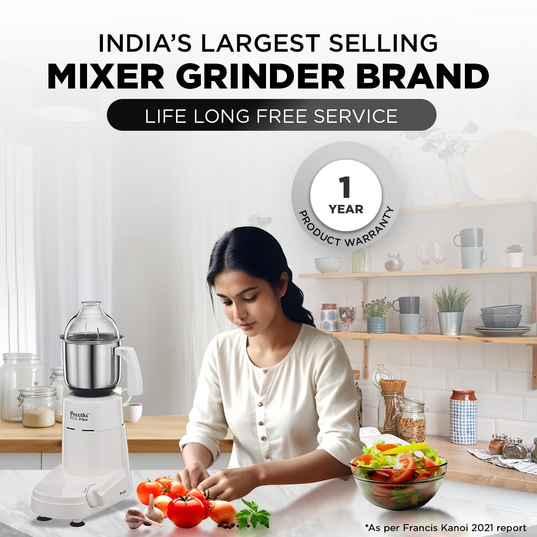 Preethi Eco Plus Mixer Grinder 110 volts (for USA/Canada)