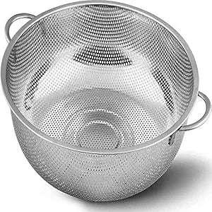 Multipurpose Stainless Steel Kitchen Colandar Strainer for Rice, Noodles, Fruits, Vegetables
