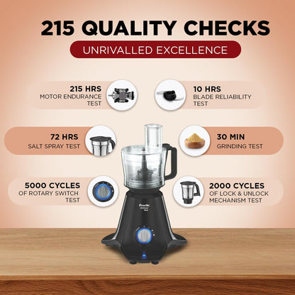 Preethi Mixer Grinder - ZODIAC Black 750 Watts