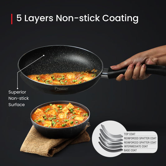 Prestige Non-Stick Omega Deluxe Granite Fry Pan (All Sizes)