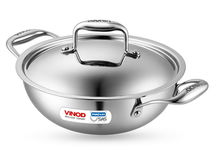 Vinod Stainless Steel Triply Kadhai (All Sizes)