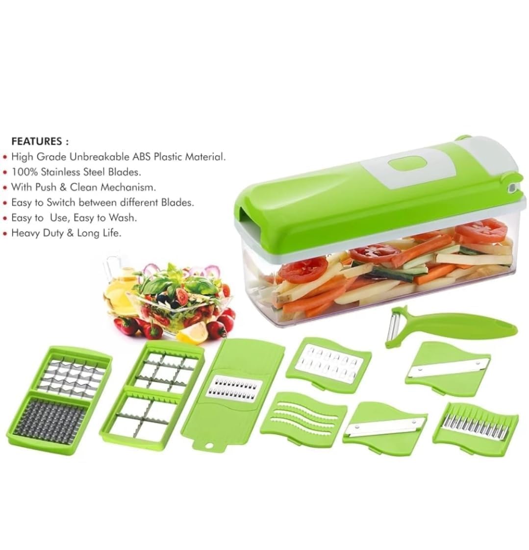 Vegetable & Fruit Cutter Dicer Multi-Utility, 12 In 1