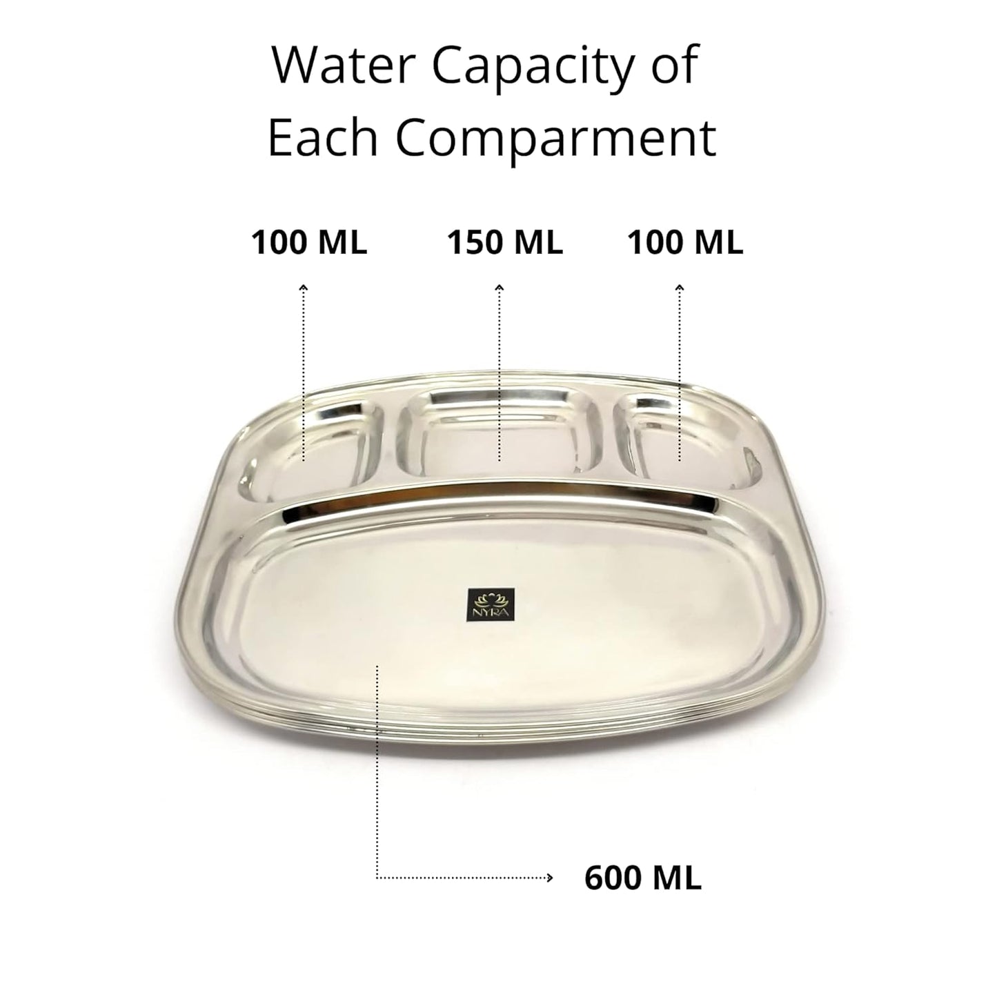 Stainless Steel 4 Compartments Partition Plate