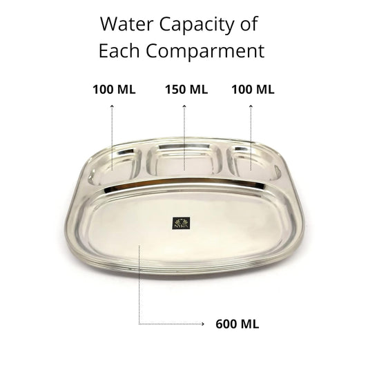 Stainless Steel 4 Compartments Partition Plate