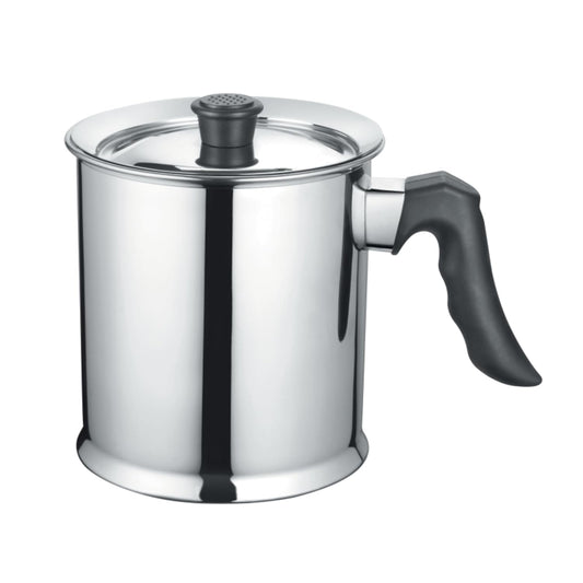 JVL Stainless Steel Double Wall Milk Boiler Storage with Single Bakelite Handle (1.5 Litre)