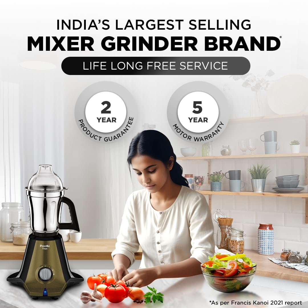 Preethi Mixer grinder TITAN 1000 Watts