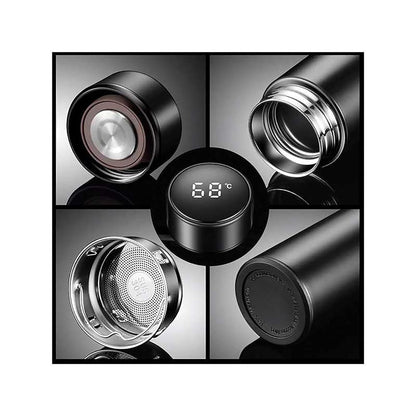 Personalised Stainless Steel Insulated Water Bottle with LED Temperature Display - 500ml