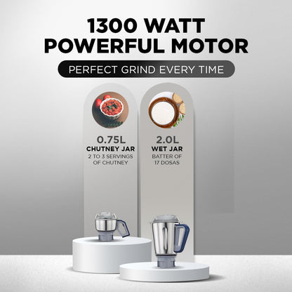 Preethi Xpro Duo Mixer Grinder 1300 Watts Commercial