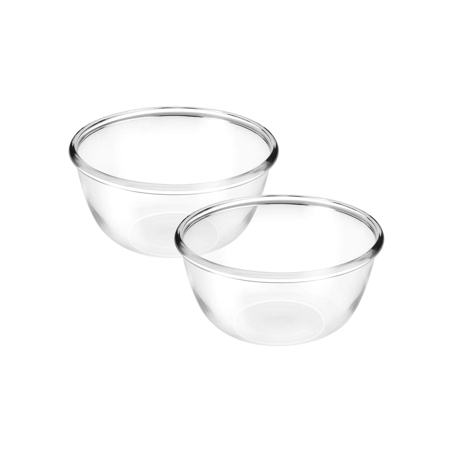 Treo By Milton Glass Mixing Bowls Set of 2, 500 Ml (Transparent)