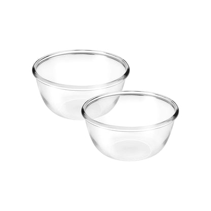Treo By Milton Glass Mixing Bowls Set of 2, 500 Ml (Transparent)