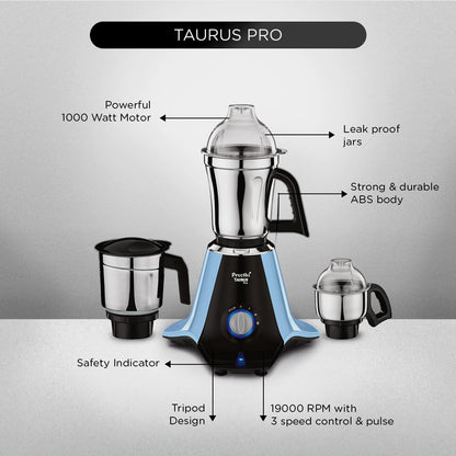 Preethi Taurus Pro Mixer Grinder 1000 Watts