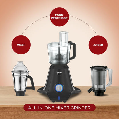 Preethi Mixer Grinder - ZODIAC Black 750 Watts